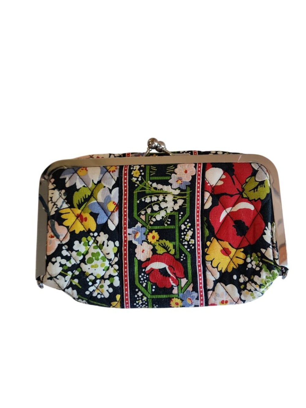 Vera Bradley Kiss & Make Up cosmetic bag in the retired Poppy Fields pattern